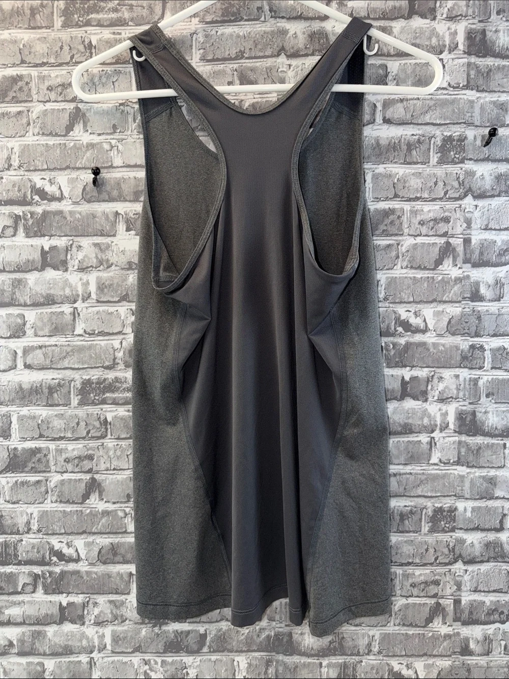 Nike Gray Dri-FIT Tank Top with Black Swoosh‎